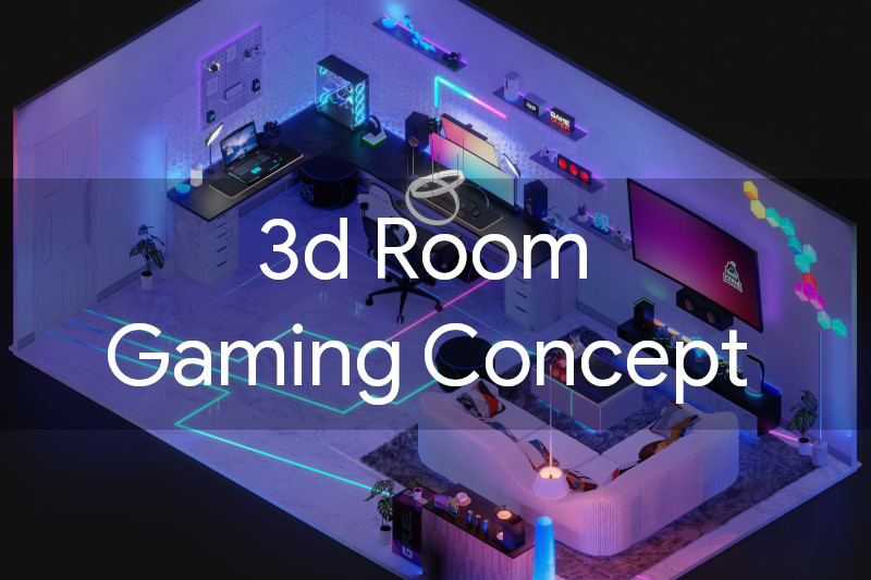 Main Image Zeein 3D Room Interior Design with Gaming Concept